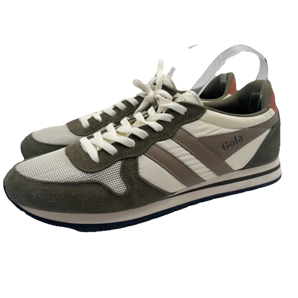 New Gola Daytona Shoes Men's Size 13 Multicolor Retro Green Suede Mesh Sneaker